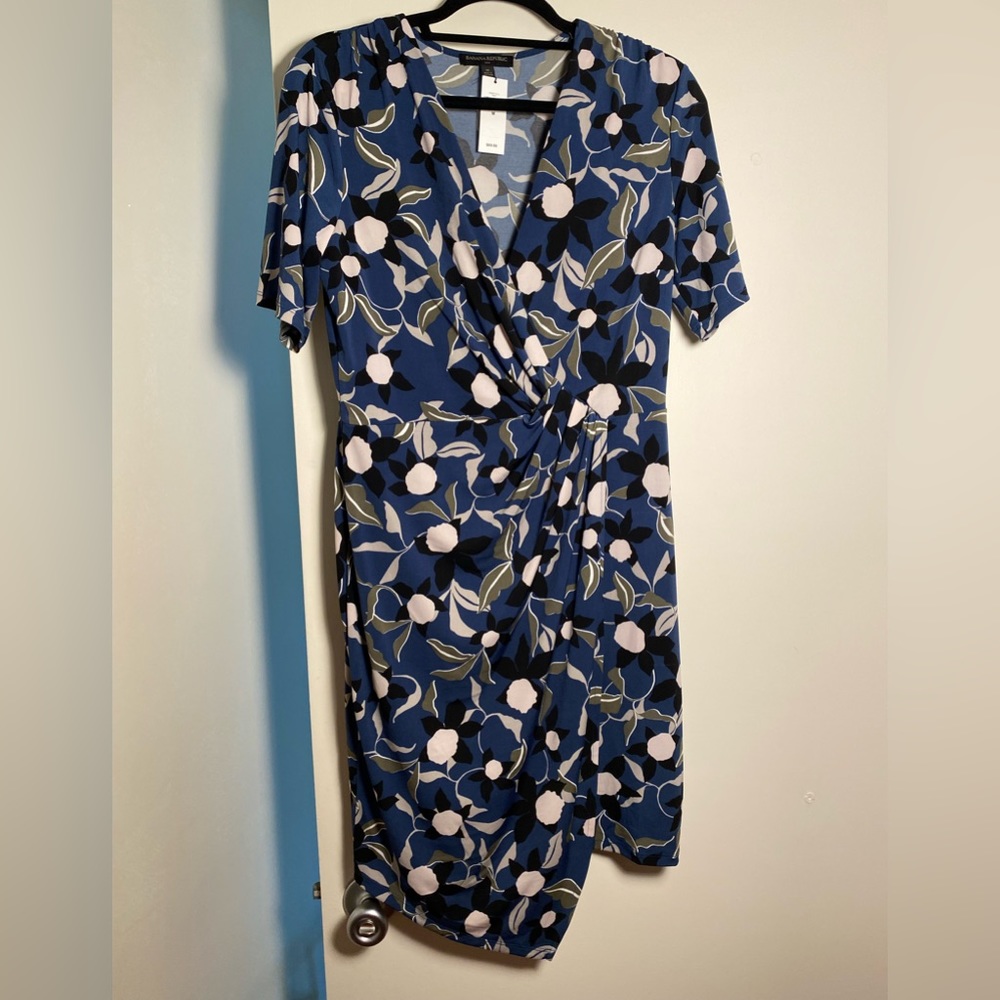 Banana Republic floral faux wrap dress NWT